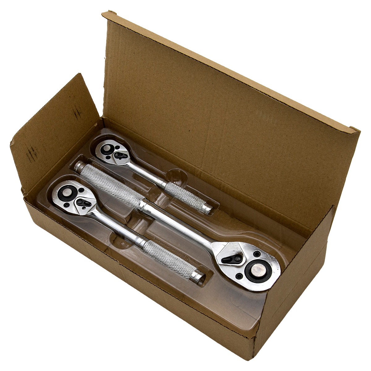 New socket ratchet wrench 1/2, Dafei 3/8, Zhongfei 1/4 quick wrench, auto repair tool 3pc set full figure