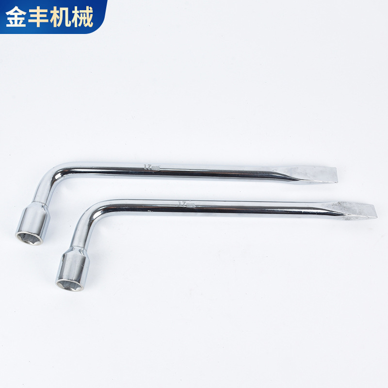 Wholesale L-shaped tire crowbar wrench, multi-functional hexagonal socket wrench, effortless disassembly and tire changing tool wrench Specification drawing