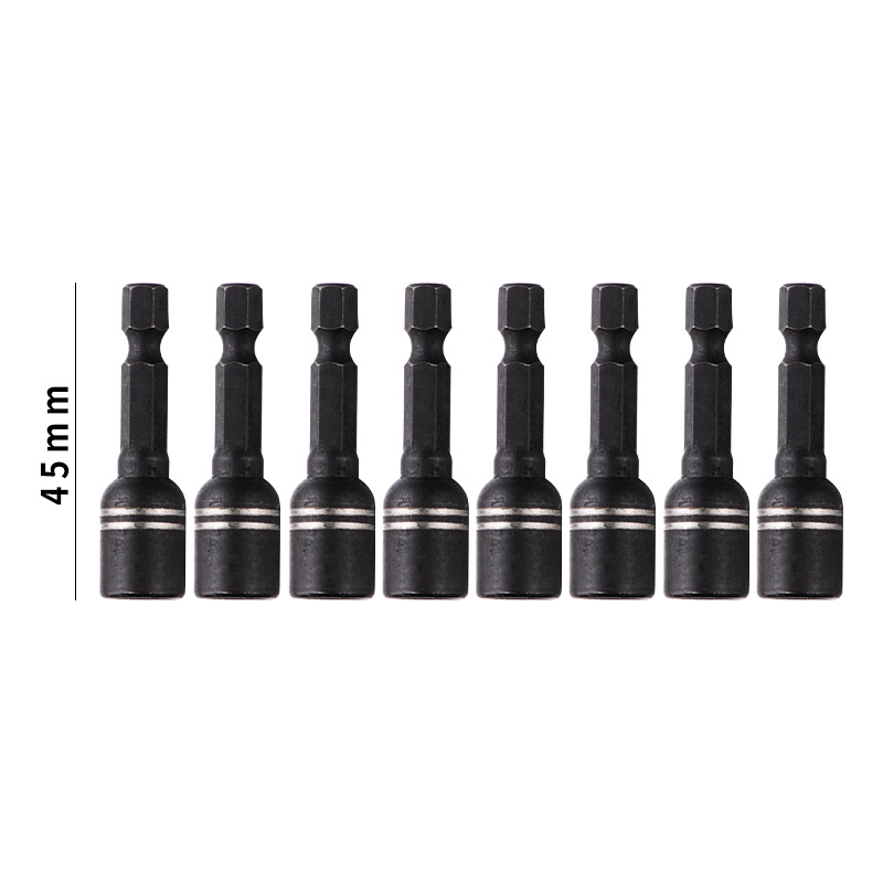 Phosphating black high-strength magnetic sleeve color steel tile, hexagonal 8mm black sleeve head drill tail wire sleeve strong magnetic undefined