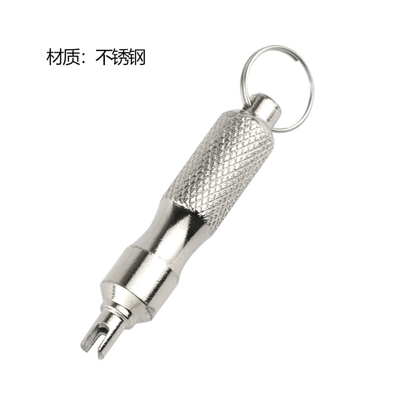 Portable tire valve core wrench, American tire valve nozzle for cars and motorcycles, tool for removing tire valve cores undefined