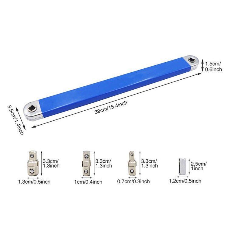 Multi-functional Extension wrench, ratchet extension wrench, dual-purpose wrench offset Extension wrench details Picture