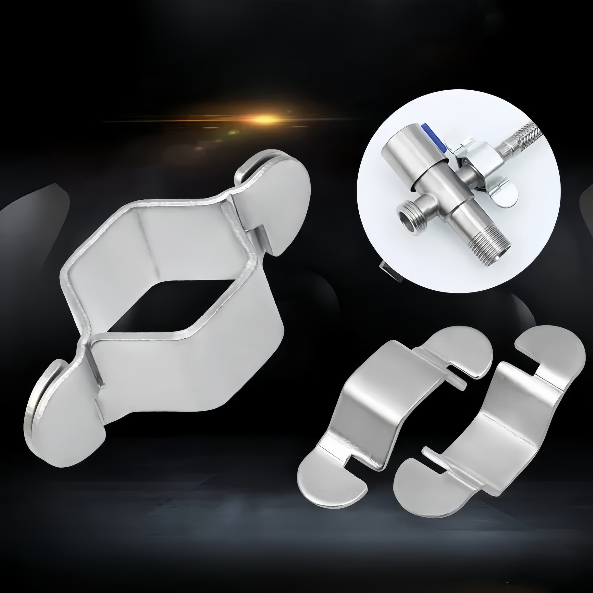 4-point corrugated pipe hexagonal wrench, faucet water inlet hose, hollow braided pipe maintenance, detachable and installable small wrench details Picture