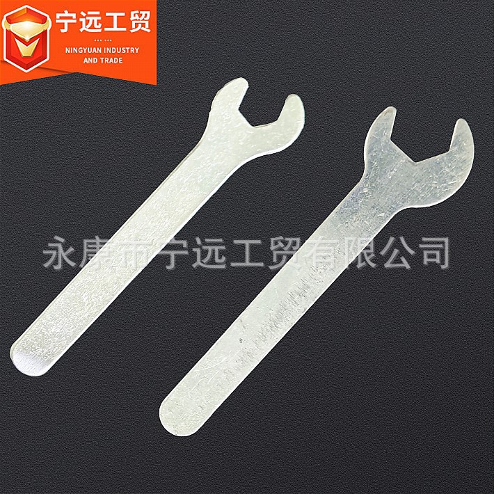 Simple open-end wrench, disposable single-head iron sheet stamping thin type open-end wrench, hardware manufacturer wholesale tools Specification drawing