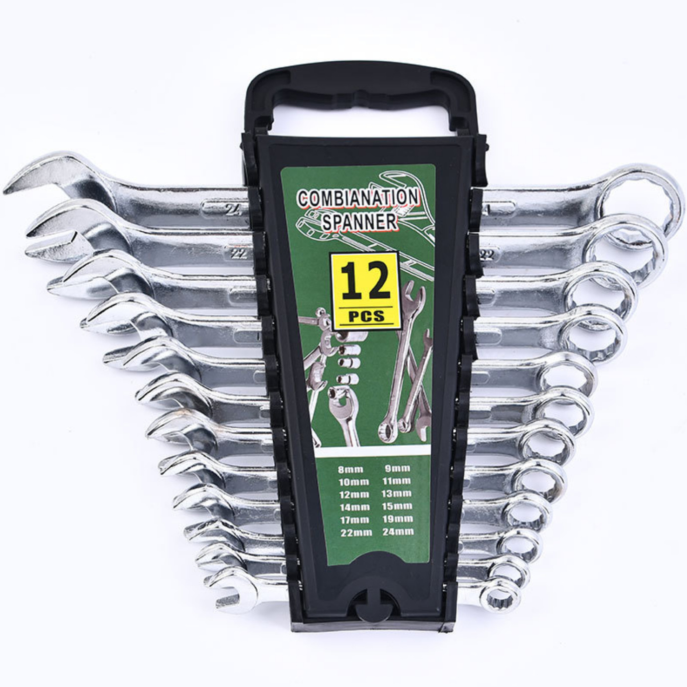 Wrench manufacturer's dual-purpose wrench, plastic shell set dual-purpose wrench, foreign trade set wrench, plastic frame double-ended wrench undefined