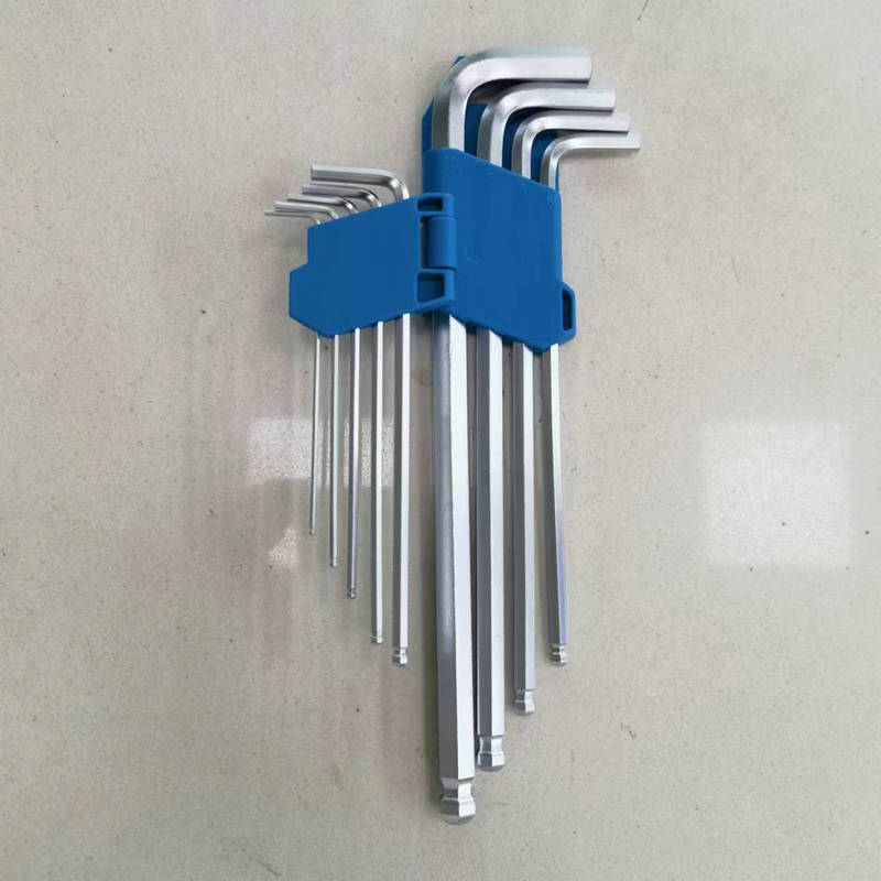 Niu Li L-shaped Allen wrench 8-piece set with ball joint, multi-functional household hardware accessory tool, nickel-plated and hardened undefined