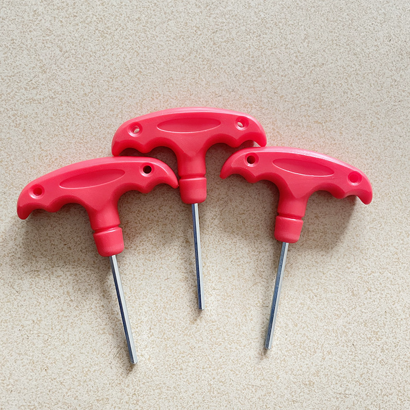 3mm T-shaped wrench screwdriver, T-shaped plastic handle hexagonal wrench with handle, electrical repair screwdriver details Picture