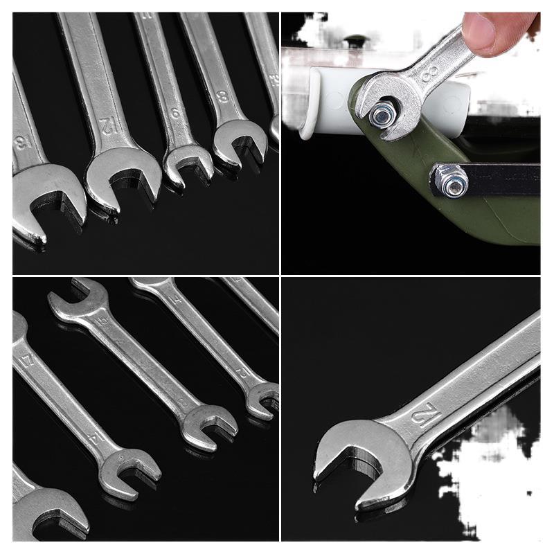 Factory direct supply of dual-purpose open-end wrenches, double-head forged and fixed wrenches, labor-saving manual hardware tools, mini and portable Application Scenario