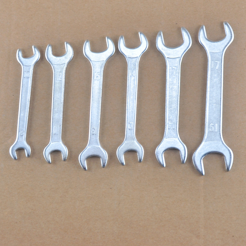 Open-end wrench, sheet metal stamping open-end wrench, bicycle wrench, double-ended open-end wrench, fixed wrench details Picture