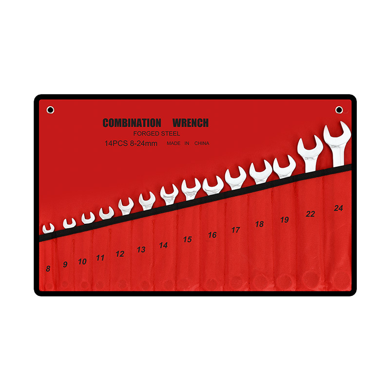 Factory direct sale of mirror and plum blossom dual-purpose wrenches, single set, mechanical equipment, automotive maintenance, industrial quick wrenches Item Picture