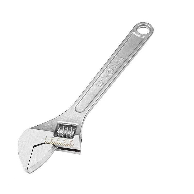 Wholesale adjustable wrench tools, chrome-plated adjustable wrench, flexible wrench, universal open plate factory direct sales Item Picture