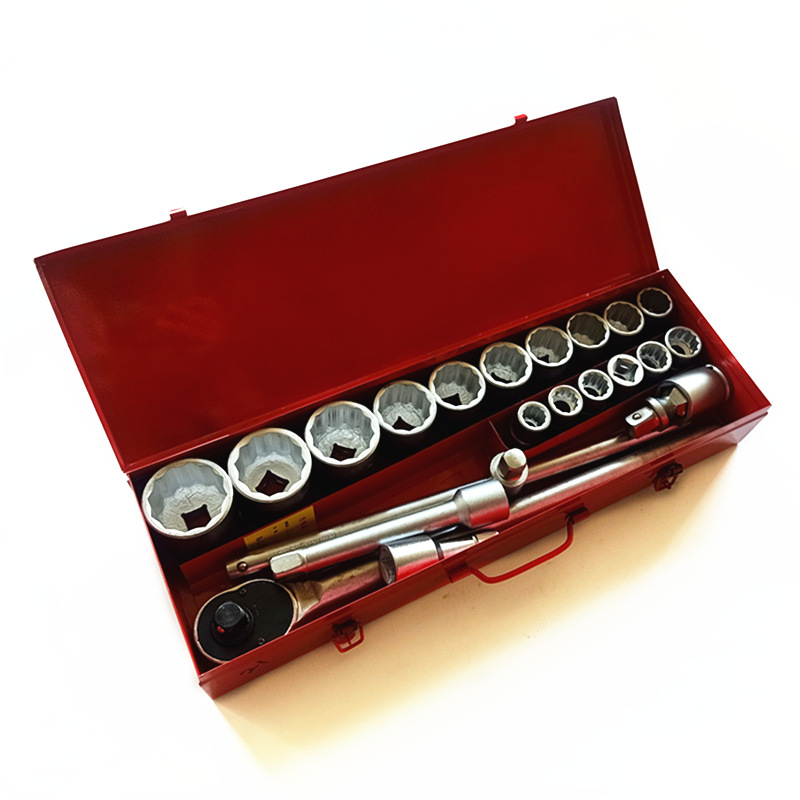 Auto repair tool set: Heavy-duty quick socket wrench, socket head 3/4 socket, 21-piece set full figure