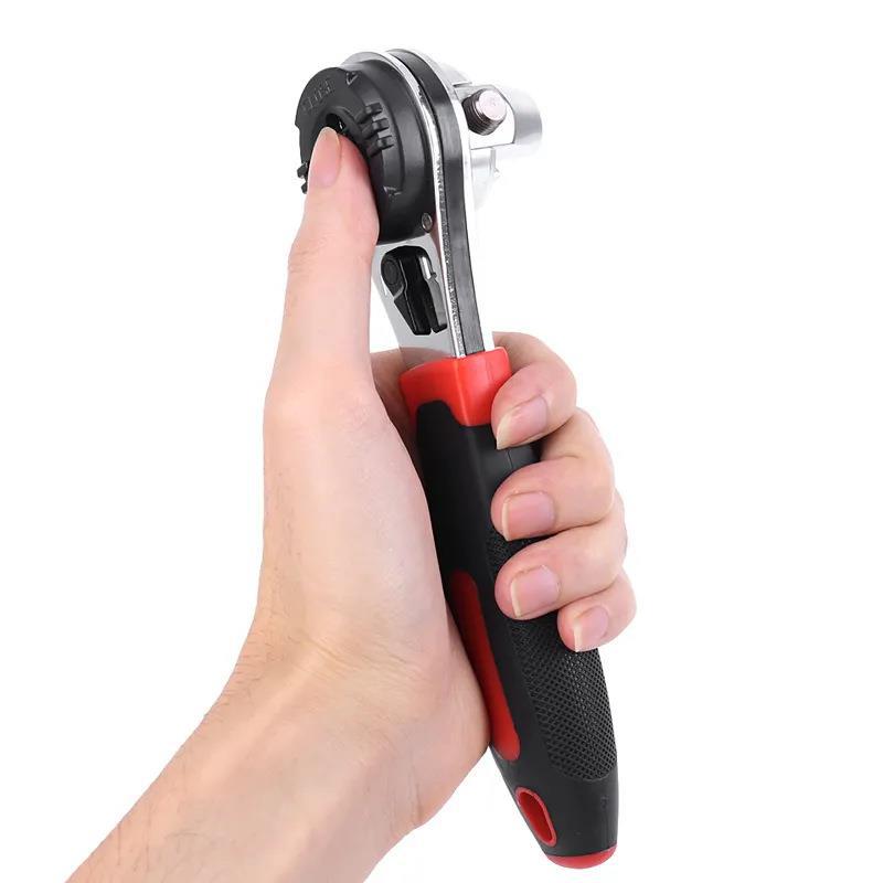 6-22MM adjustable ratchet wrench, multi-functional adjustable open-end wrench, manual wrench tool Specification drawing
