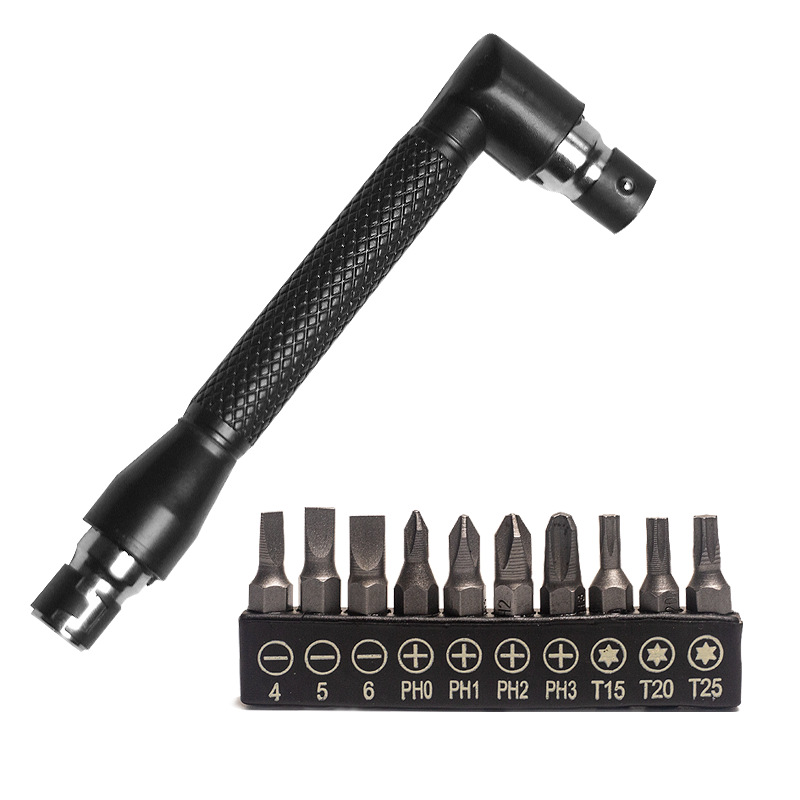 Yunbei 6.35mm manual tool L-shaped socket wrench, double-head hexagon socket wrench, screwdriver head tool full figure