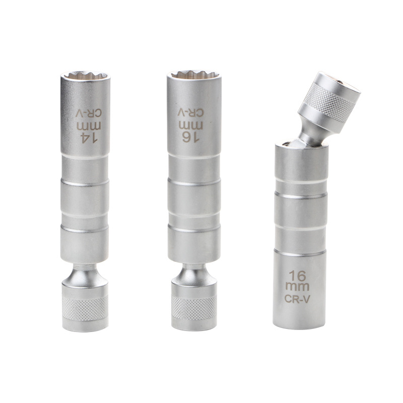 3/8 universal spark plug socket 1416mm ultra-thin magnetic socket wrench, ultra-long spark nozzle spark removal tool Item Picture
