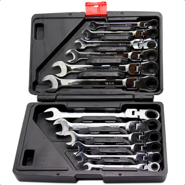 Universal 72-tooth ratchet wrench, dual-purpose wrench, adjustable head ratchet wrench, open-end box labor-saving quick wrench undefined