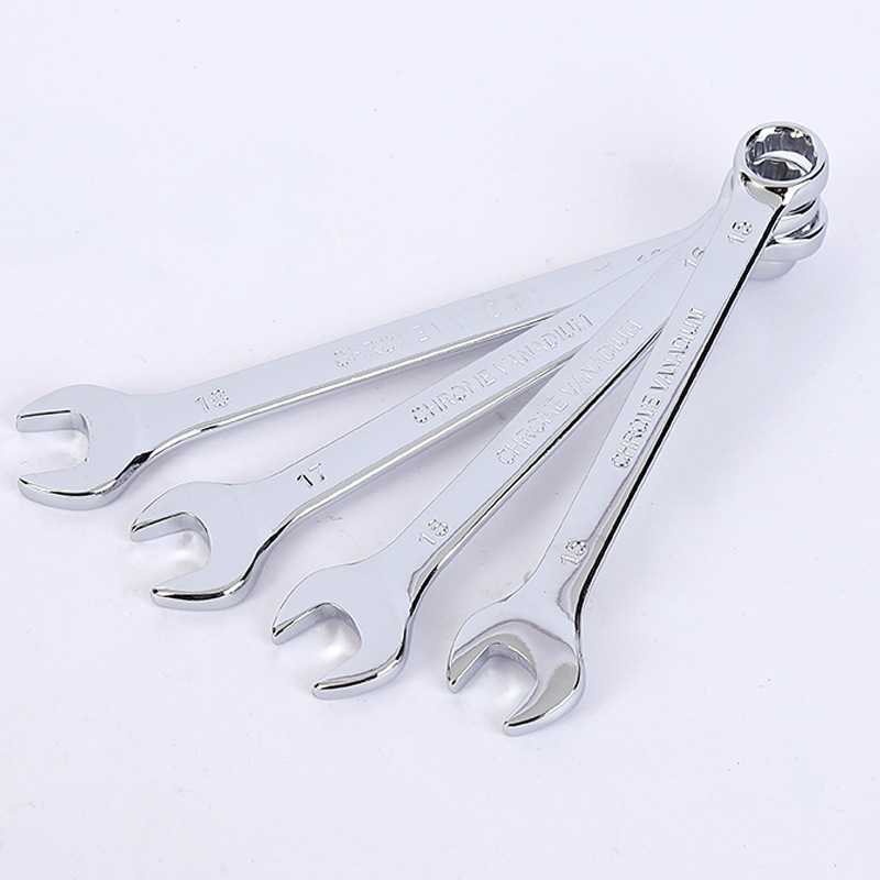 Mirror dual-purpose wrench 20 pieces, canvas case, open-end box dual-purpose manual wrench, labor-saving wrench set Specification drawing