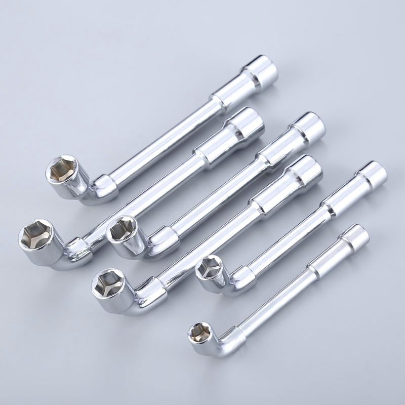L-shaped milling hole wrench, hexagon socket wrench, double-head socket perforating wrench, seven-shaped pipe wrench, cigarette bag head details Picture