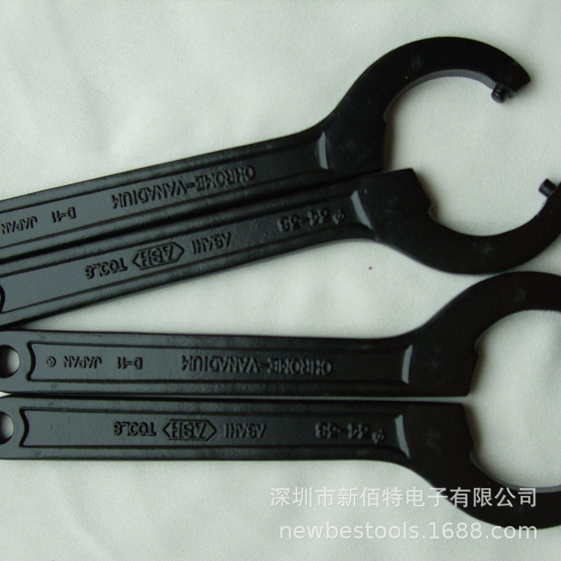 Hook wrench FP4042 water meter cover hook wrench, multi-functional machine repair crescent wrench, high carbon steel A Specification drawing