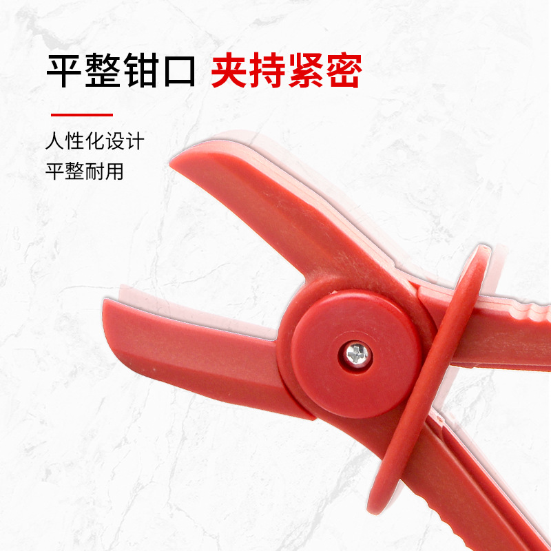 Three-piece set of plastic oil pipe cut-off pliers, oil pipe sealing pliers, auto repair plastic pliers, automotive oil pipe clamping tools Specification drawing