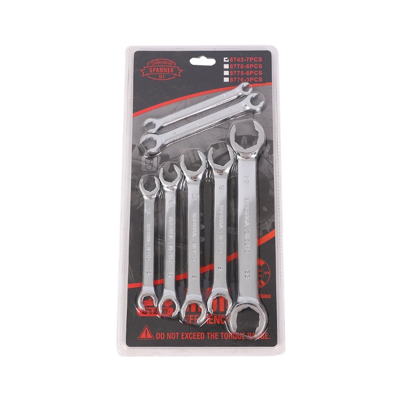 Industrial-grade double-head open oil pipe wrench, special disassembly wrench for automotive brake oil pipes, manual tool set Item Picture