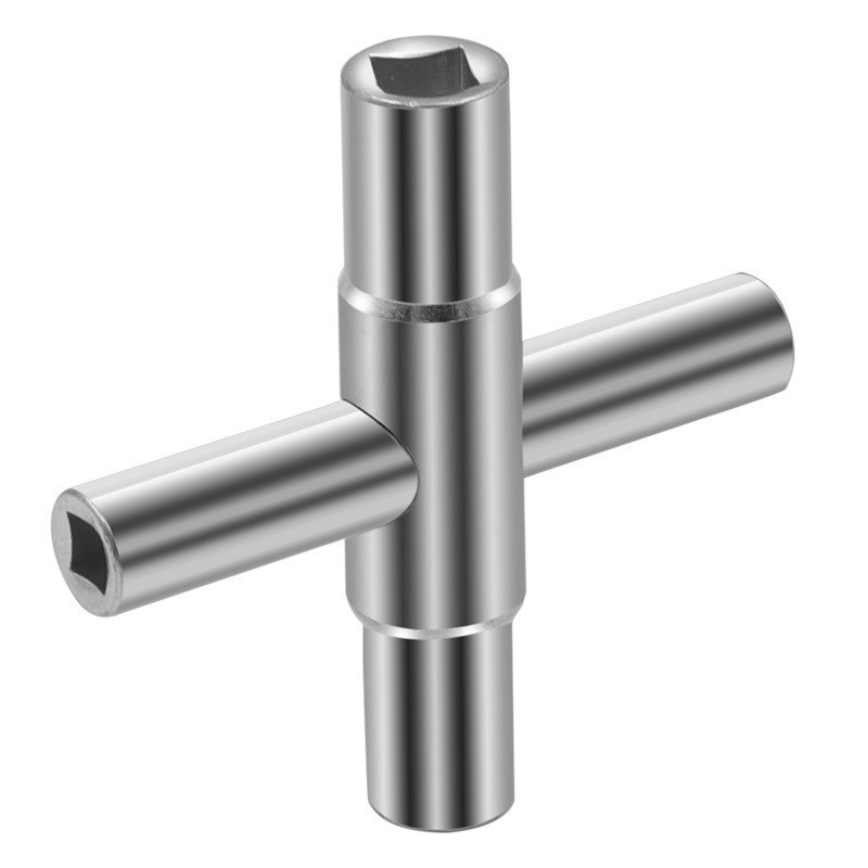 Wholesale of 4-in-1 silver wrenches, cross faucet wrenches, square wrenches, manual bathroom wrenches, and hardware tools Item Picture
