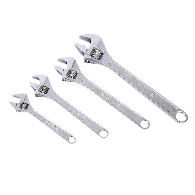 Factory direct sales of Yulong pure steel forged adjustable wrenches, 8-inch, 10-inch and 12-inch adjustable wrenches, universal adjustable wrenches Item Picture