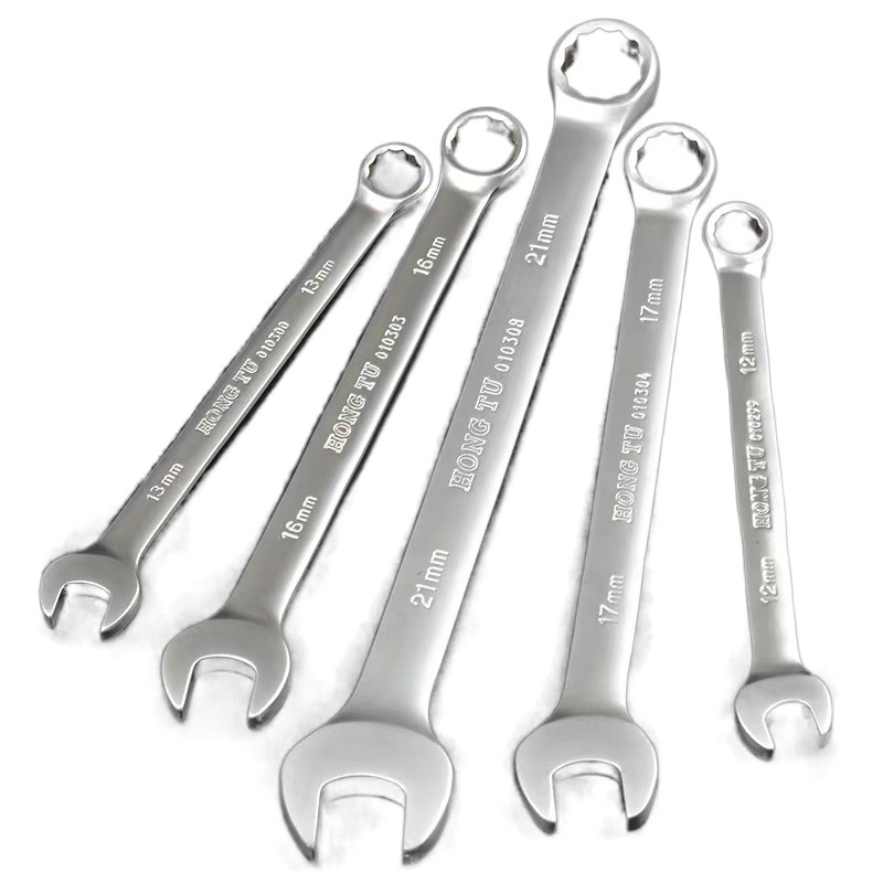 Hongtu Extended Plum Blossom-shaped open-end dual-purpose wrench, fixed-head wrench, Maintenance Tool set, wrench 8 24 6- Xianxue Item Picture