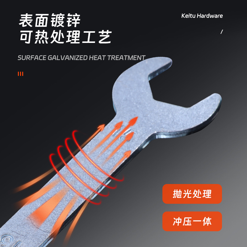 Open-end wrench, manual dual-purpose iron sheet hardware tool, simple disposable open-end torque stamping wrench details Picture