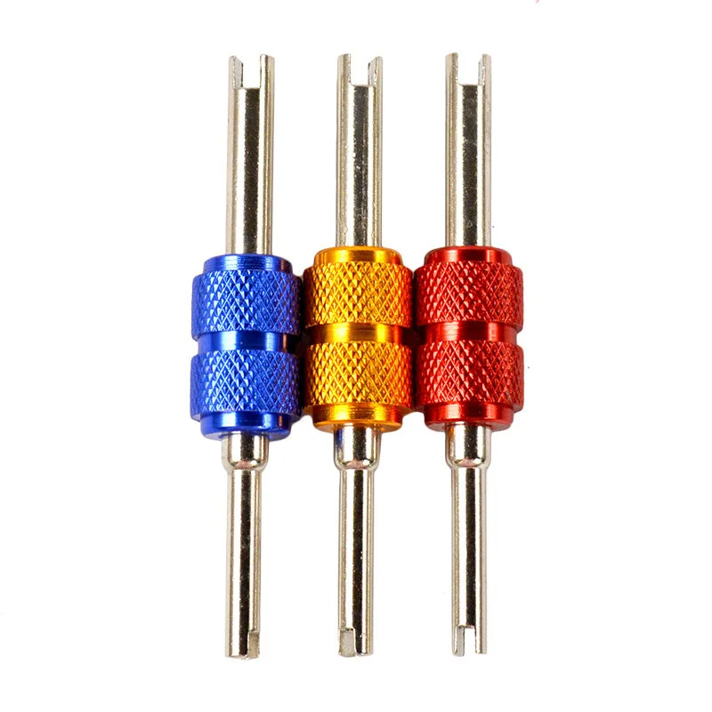 Aluminum alloy color car air conditioning valve core wrench, double-head installation tool, valve core disassembly screwdriver details Picture