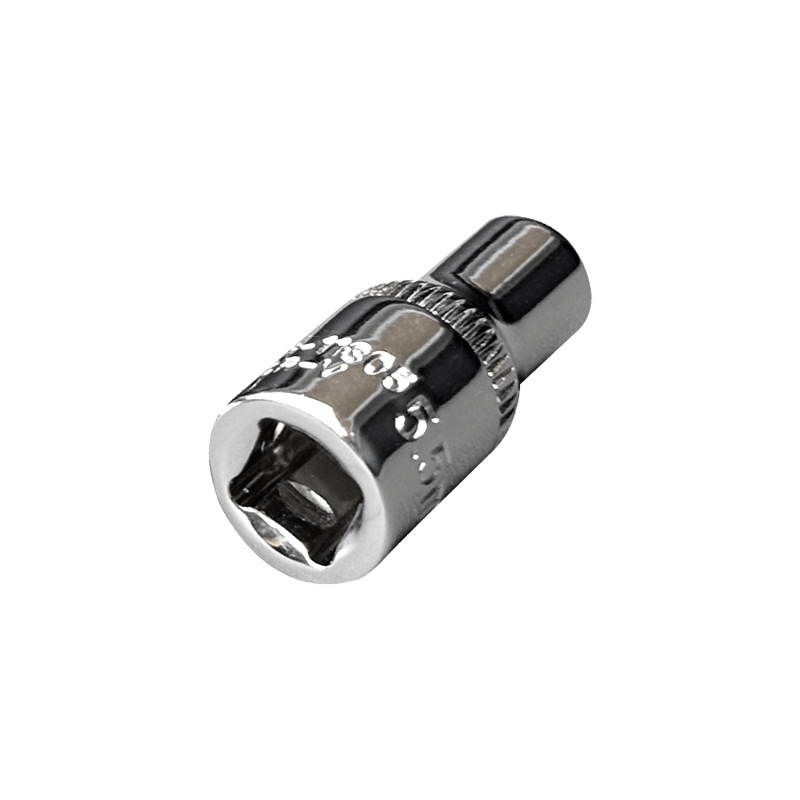 Hexagon short sleeve CR-V chromium-vanadium steel 1/4 interface 6-angle sleeve inner and outer hexagon socket auto repair tool special offer Item Picture