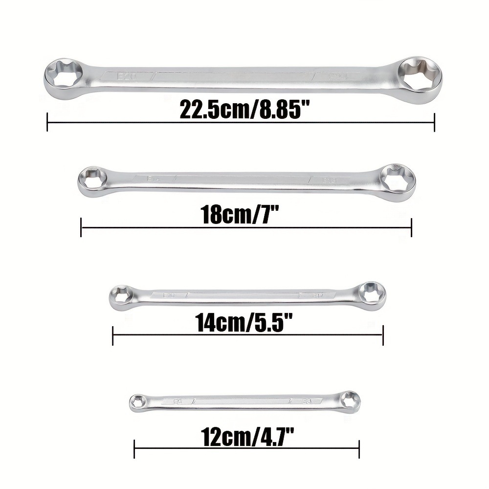 Direct purchase of sandblasting E-type wrench double-head hexagonal plum blossom type auto repair tool set from the manufacturer undefined