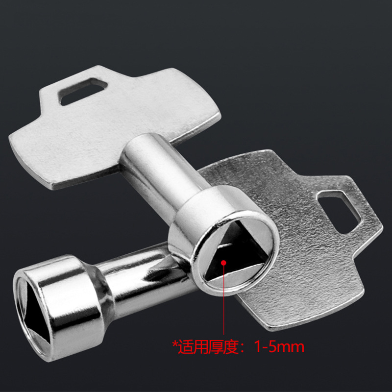 MS705 Rotating tongue lock triangular key wrench, elevator distribution cabinet lock, train lock, water meter valve internal triangular key details Picture