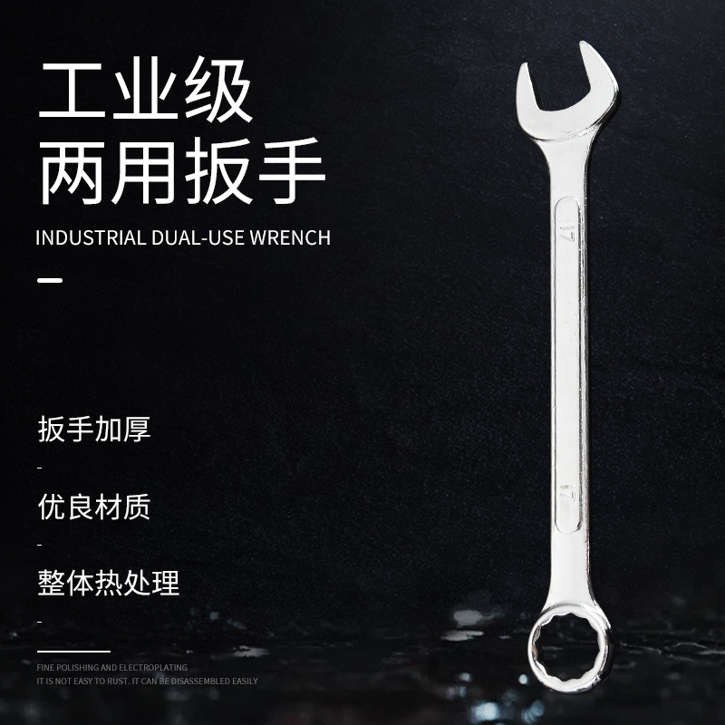 Factory wholesale of ribbed dual-purpose wrenches in 6-24 specifications, complete 6-8, 10-12, 14-piece sets and matching tools details Picture