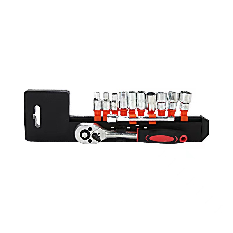 Xiaofei 12-piece ratchet car tool set, socket wrench combination, universal auto repair, multi-functional quick repair Item Picture