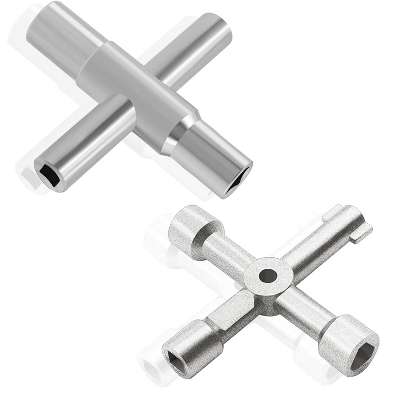 Four-in-one multi-functional cross key wrench, electric control cabinet, elevator cross key, water meter, valve key details Picture