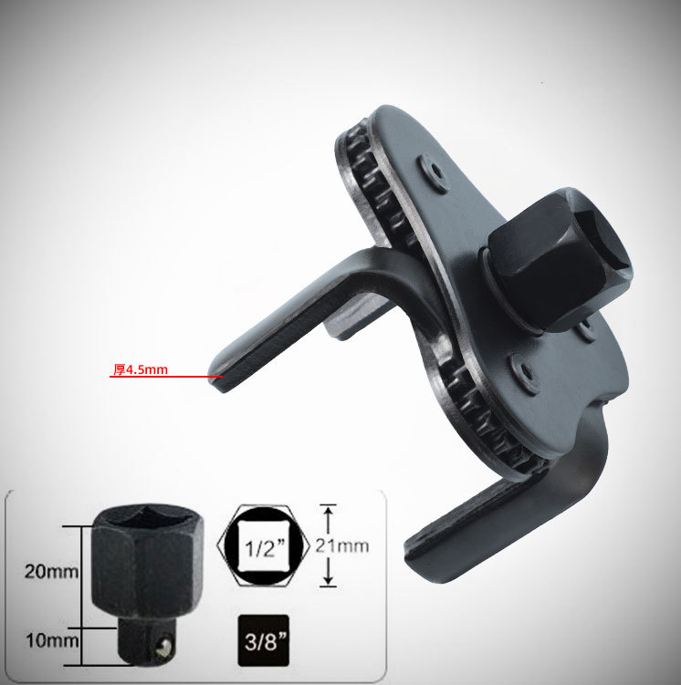 Z-flat three-prong oil filter wrench, oil strainer, oil filter element disassembly and assembly tool, auto maintenance tool Specification drawing