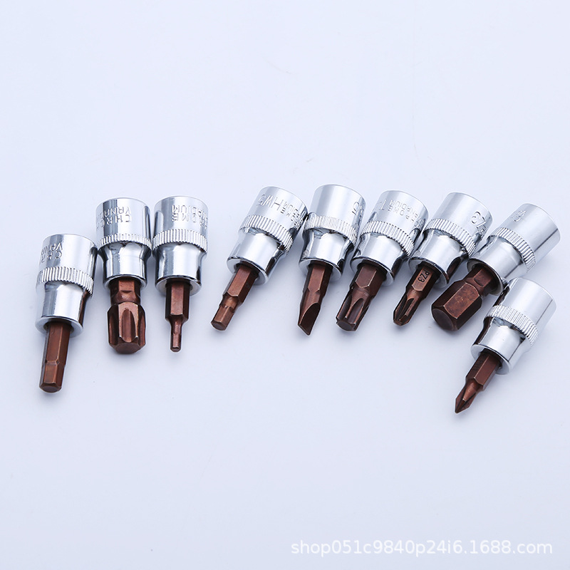 3/8 Zhongfei screwdriver sleeve manual screwdriver sleeve, hexagon socket, plum blossom cross, one-character cross, 10mm screwdriver head Application Scenario