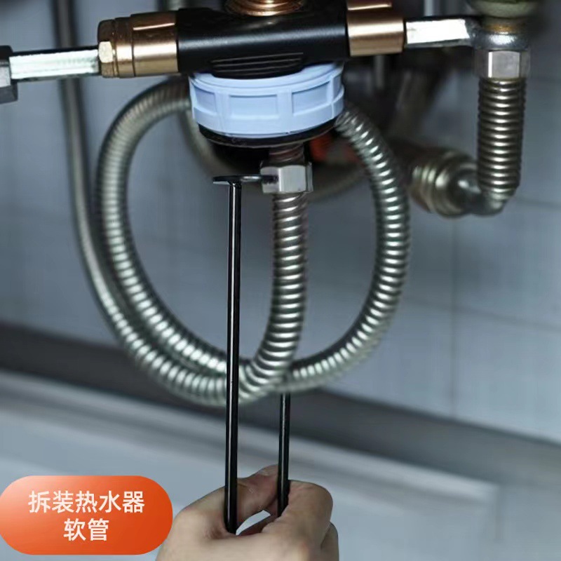 Multi-functional sink wrench, faucet hose socket, pipe wrench, repair magic tool, installation and disassembly of bathroom sink wrench Application Scenario