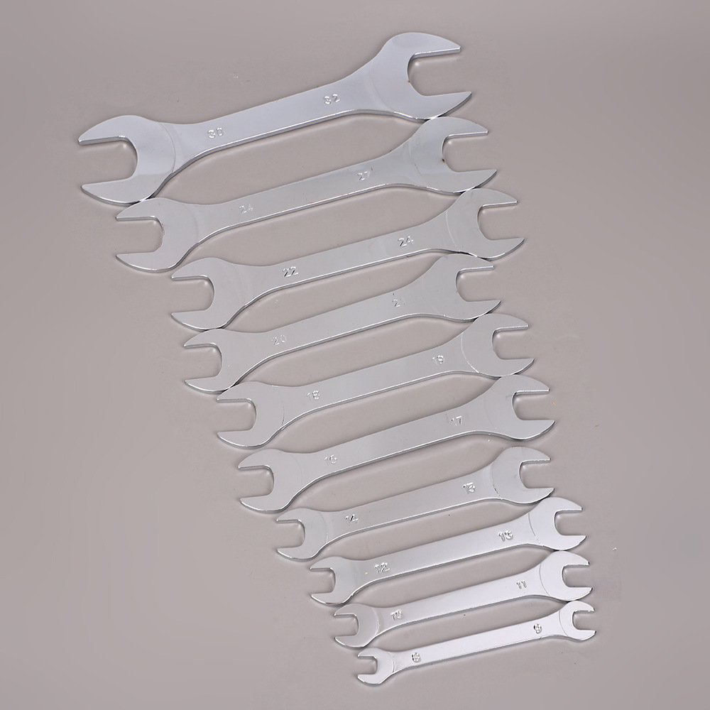Double-head mirror wrench, ultra-thin, multi-specification fixed head plastic clamp set, fixed wrench, household portable and maintenance dual-purpose tool Application Scenario