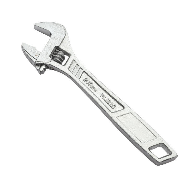 Hufeng Hardware Tools Adjustable Wrench 12-inch open-end wrench, multi-functional carbon steel chrome-plated 15-inch adjustable wrench Item Picture