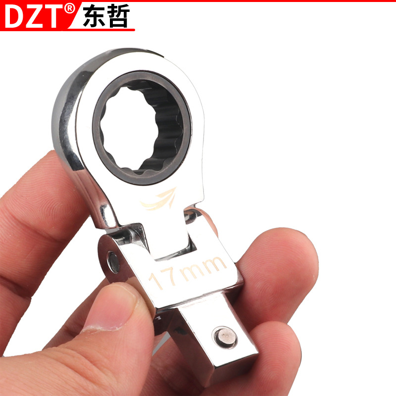 Portable 8-piece set, interchangeable ratchet wrench with shaking head, 180° rotating ratchet gear wrench Application Scenario