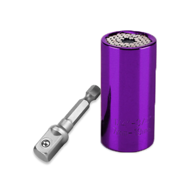 Wholesale of multi-purpose sleeve, multi-functional ratchet 7-19 three-piece set, 3/8 connecting rod alloy rofan steel magic sleeve undefined