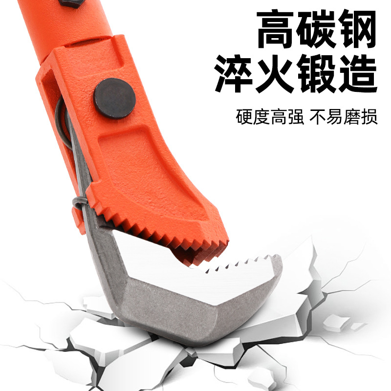 Luweiluo vanadium steel quick rebar wrench, multi-functional pipe wrench, repair rebar wrench details Picture