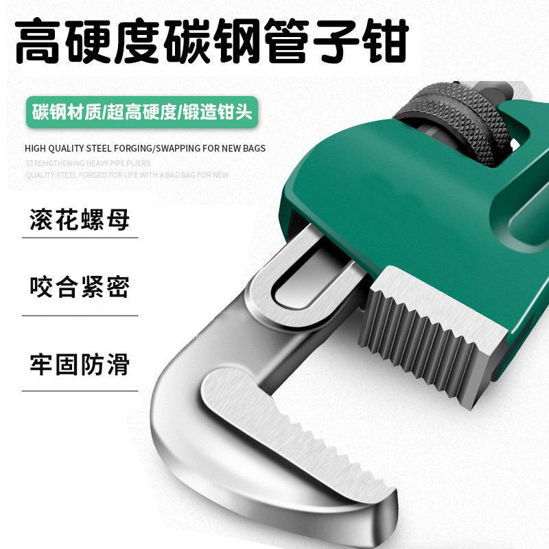 American heavy-duty pipe wrenches, household water pipe wrenches, water pump round pipe installation and plumbing tools full figure