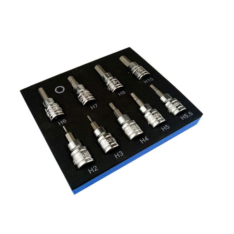 The manufacturer's new 3/810PC chromium-vanadium steel screwdriver sleeve tool set is a small machine repair, auto repair and household tool set undefined