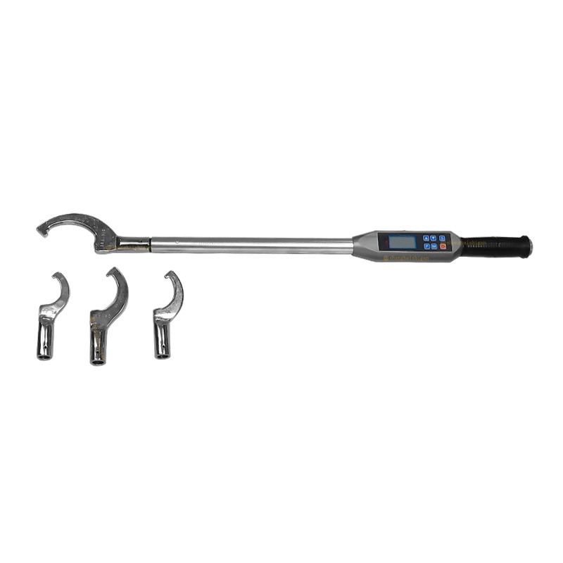 Round nut torque wrench, adjustable hook-type torque wrench, hook head hook-shaped crescent digital display torque wrench Specification drawing