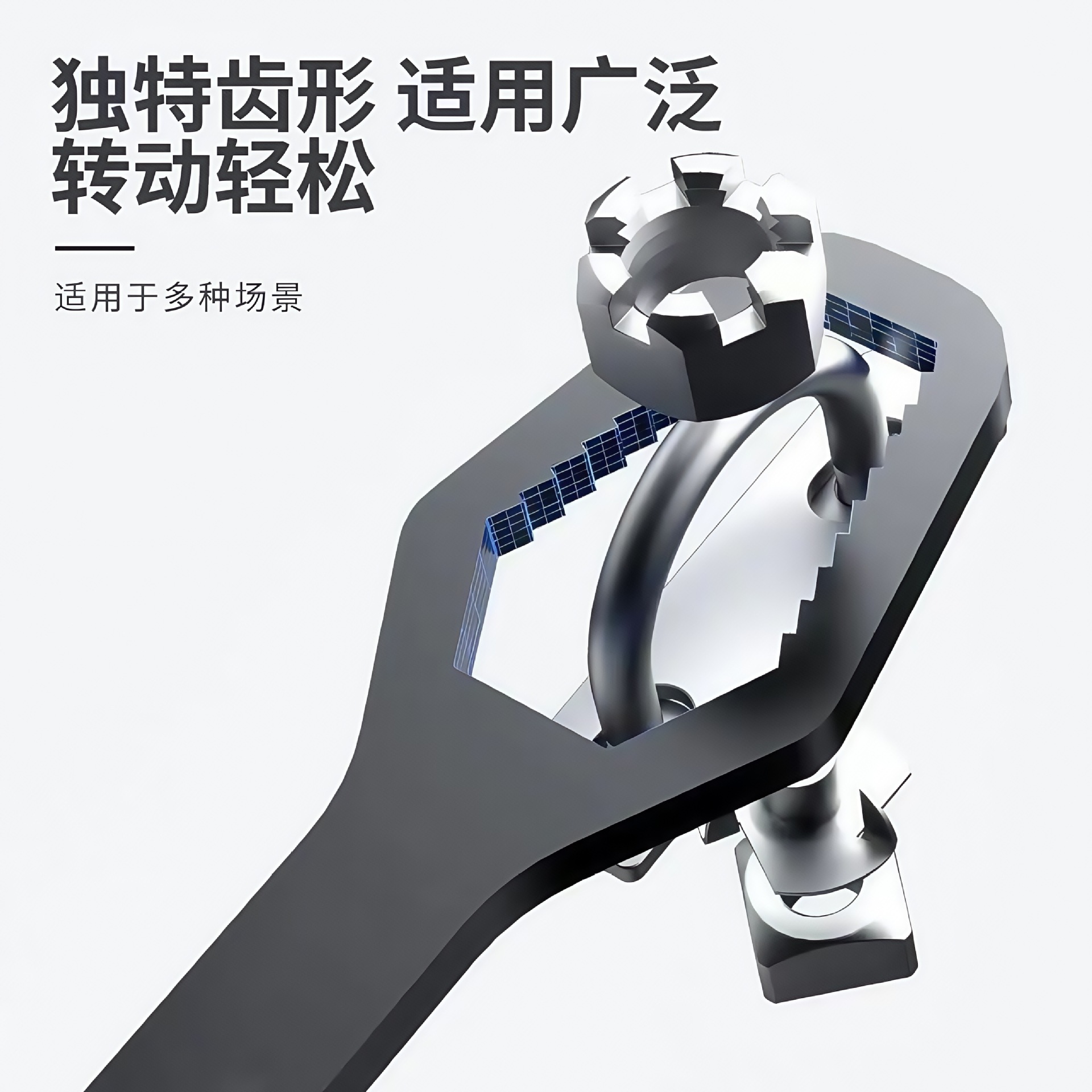 Multi-functional self-tightening box wrench, universal wrench, universal adjustable quick portable wrench Application Scenario