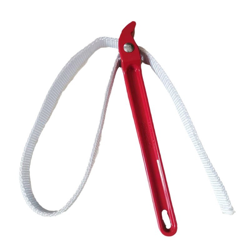 Aluminum handle nylon belt oil filter wrench, aluminum alloy oil filter element wrench, canvas belt type oil filter tool Item Picture