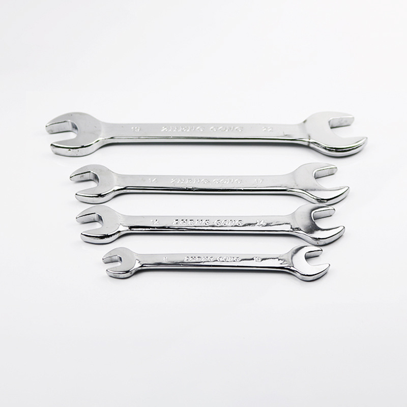 Wholesale Zhenggong brand open wrench, simple fixed head manual mirror double-head fixed wrench, double-head fork open wrench details Picture