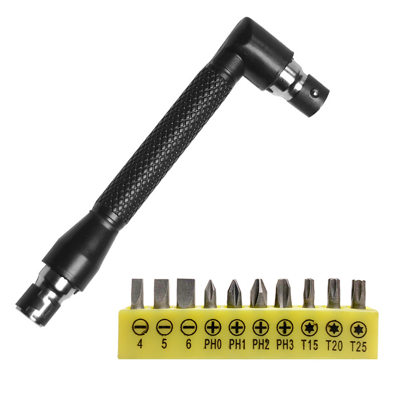 Yunbei L-shaped socket wrench, double-head hexagonal socket wrench, screwdriver head tool, 6.35mm manual tool details Picture